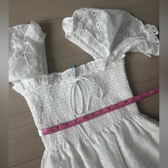 Hill House Home The Scarlett Nap Dress XS (NWT) - White Patchwork Organza - Picture 13 of 17